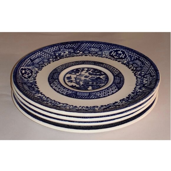 Vintage Blue Willow Teacup Saucers (Set of 4) - Picture 3 of 3